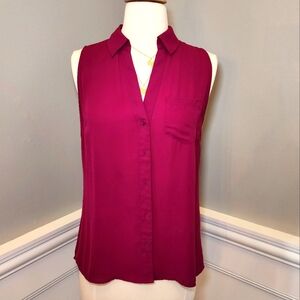 The Limited Ashton Small Sleeveless Shirt Berry Pink
